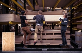 26.08.13 - Alain Brülisauer, Michael Aeberhard und Peter Zock bei der Auswahl des benötigten Holzes. Ein kleiner Ausschnitt zeigt die Maserung des Holzes.